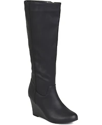 Journee Collection Women's Langly Knee High Wedge Boots