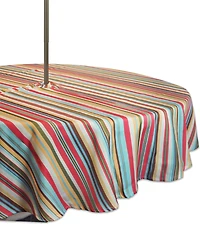 Summer Stripe Outdoor Tablecloth 60" Round