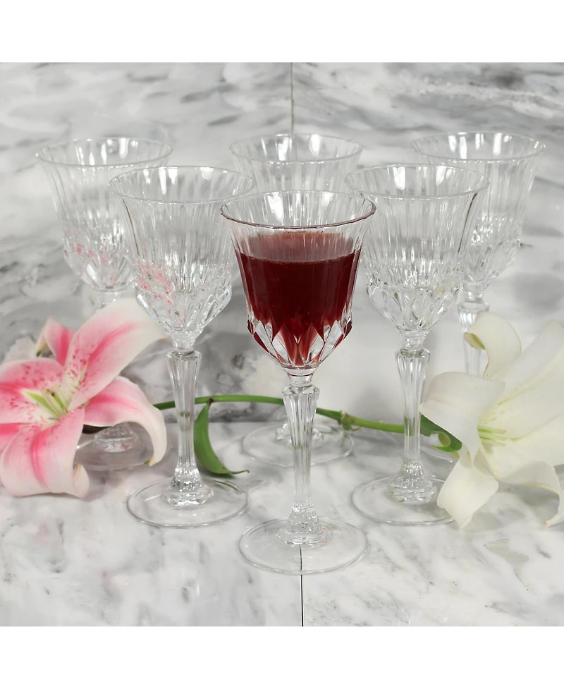Lorren Home Trends Rcr Adagio Crystal Water Glasses, Set of 6