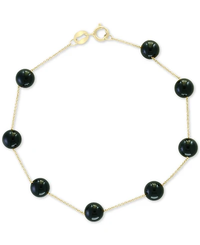 Effy Onyx Bead (6mm) Bracelet in 14k Gold (Also in Lapis Lazuli)