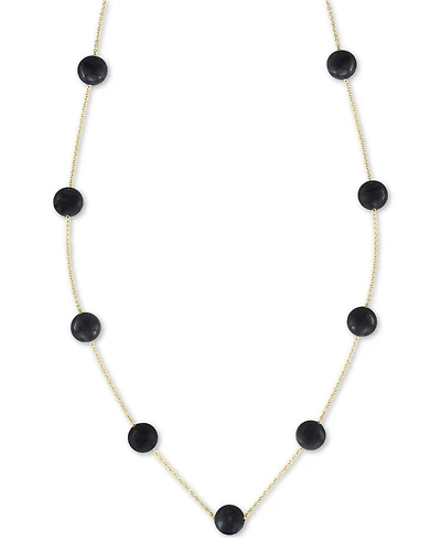 Effy Lapis Lazuli (6mm) 18" Statement Necklace 14k Gold (Also Onyx)