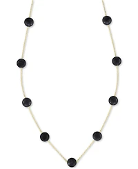 Effy Lapis Lazuli (6mm) 18" Statement Necklace 14k Gold (Also Onyx)