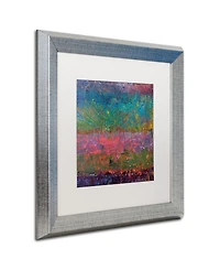 Michelle Calkins 'Wildflowers' Matted Framed Art - 16" x 16"