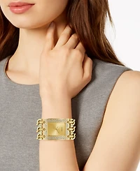 Guess Gold-Tone Stainless Steel Chain Bracelet Watch 39x47mm