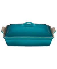 Le Creuset Caribbean Heritage Stoneware 12" x 9" Covered Rectangular Baking Dish