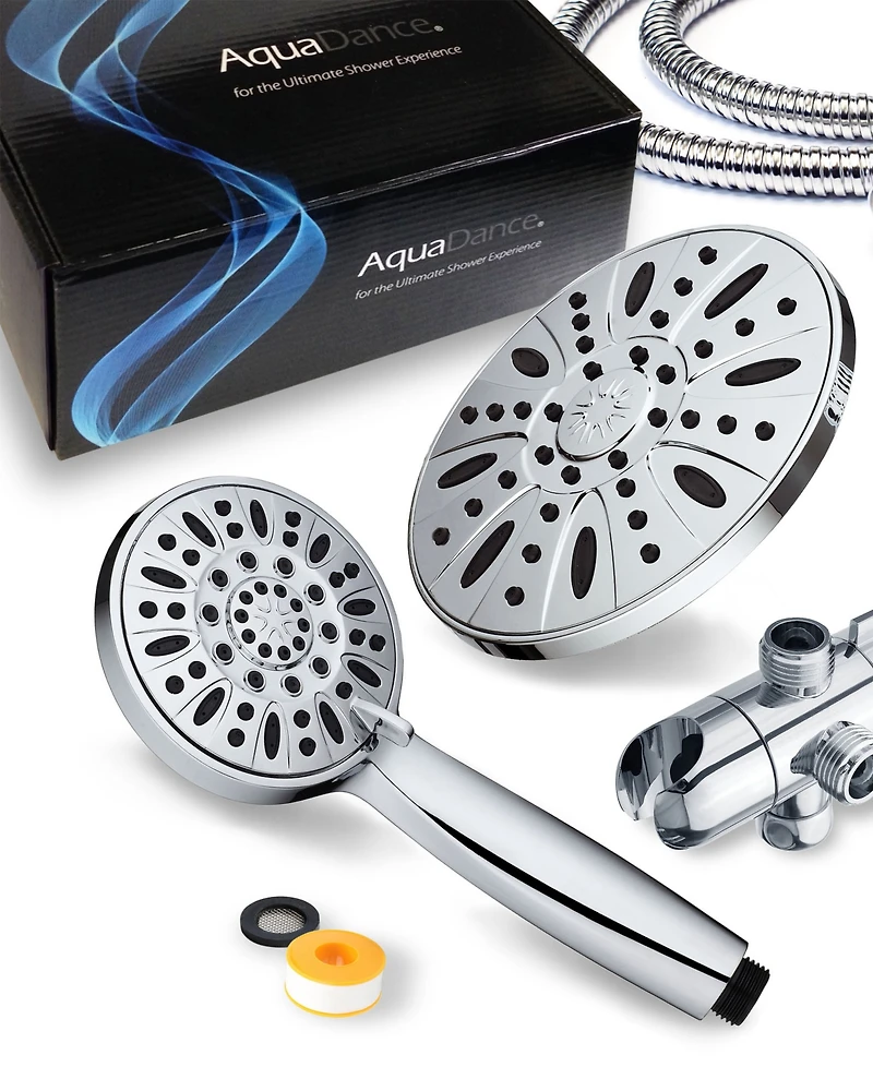 AquaDance Premium High Pressure 3-way Rainfall Combo Shower Head
