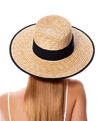 Angela & William Braid Natural Straw Women's Boater Hat