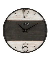 La Crosse Clock 16" Ironwood Wall Clock