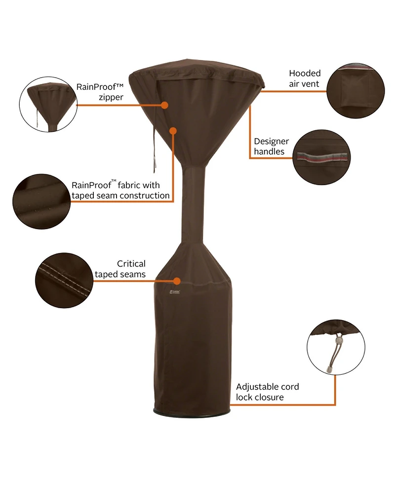 Classic Accessories Standup Patio Heater Cover, Dark Cocoa