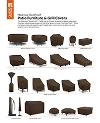 Classic Accessories Large Sofa Loveseat Cover, Dark Cocoa