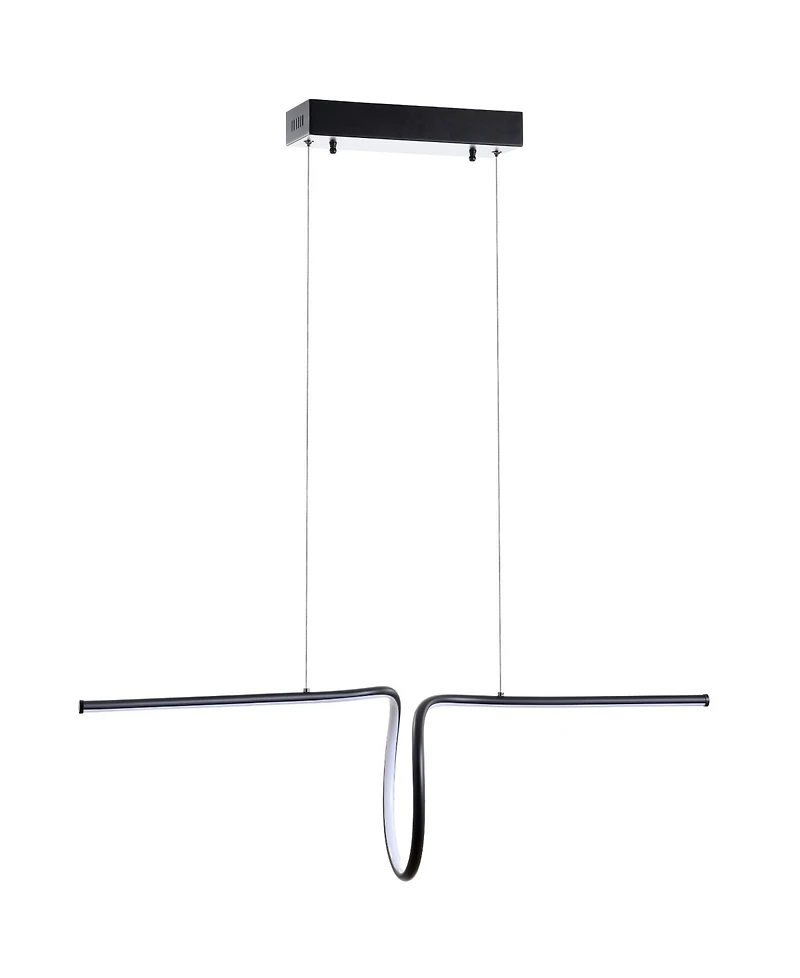 Jonathan Y Ali 34.5" Dimmable Adjustable Integrated Led Metal Linear Pendant