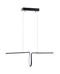 Jonathan Y Ali 34.5" Dimmable Adjustable Integrated Led Metal Linear Pendant