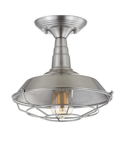 Jonathan Y Gabe 10.2" Metal Led Semi-Flush Mount