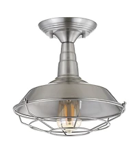 Jonathan Y Gabe 10.2" Metal Led Semi-Flush Mount