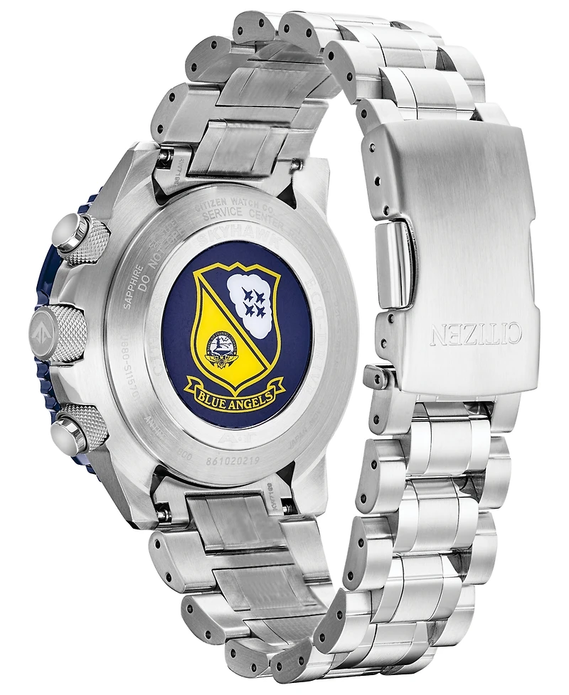 Citizen Eco-Drive Men's Analog-Digital Promaster Blue Angels Skyhawk A-t Stainless Steel Bracelet Watch 46mm