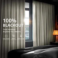Half Price Drapes Porcelain White Grommet Signature Velvet Blackout Curtain