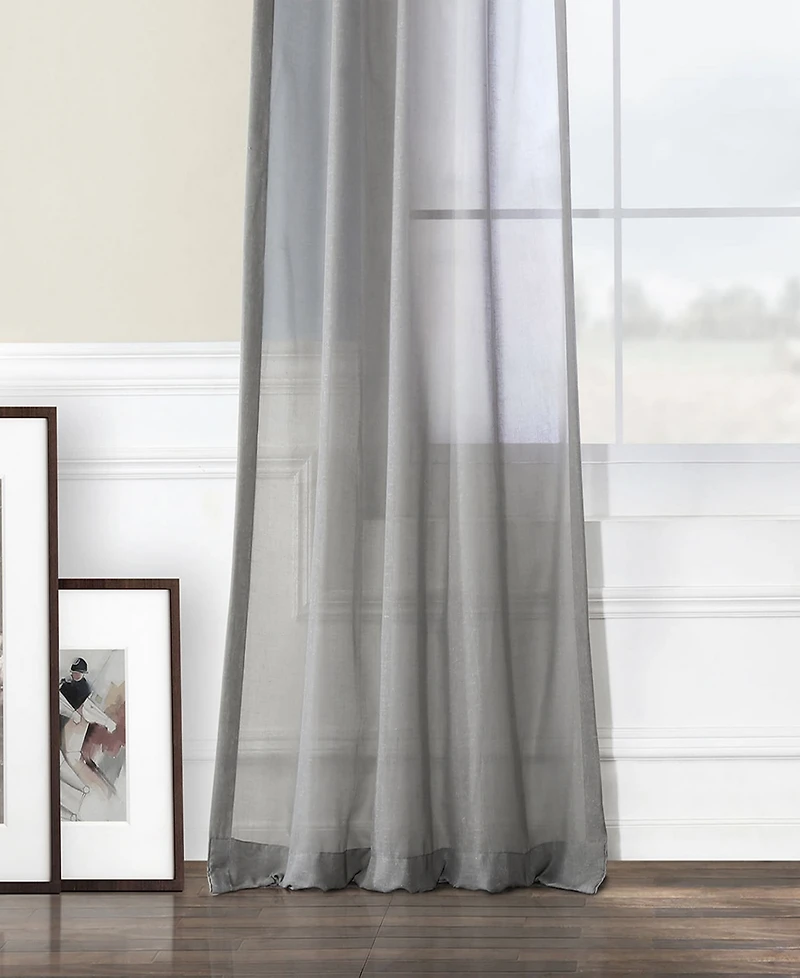 Half Price Drapes Textured Faux Linen Sheer Curtain