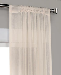 Half Price Drapes Cotton Seed Textured Faux Linen Sheer Curtain