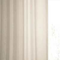 Half Price Drapes Cotton Seed Textured Faux Linen Sheer Curtain