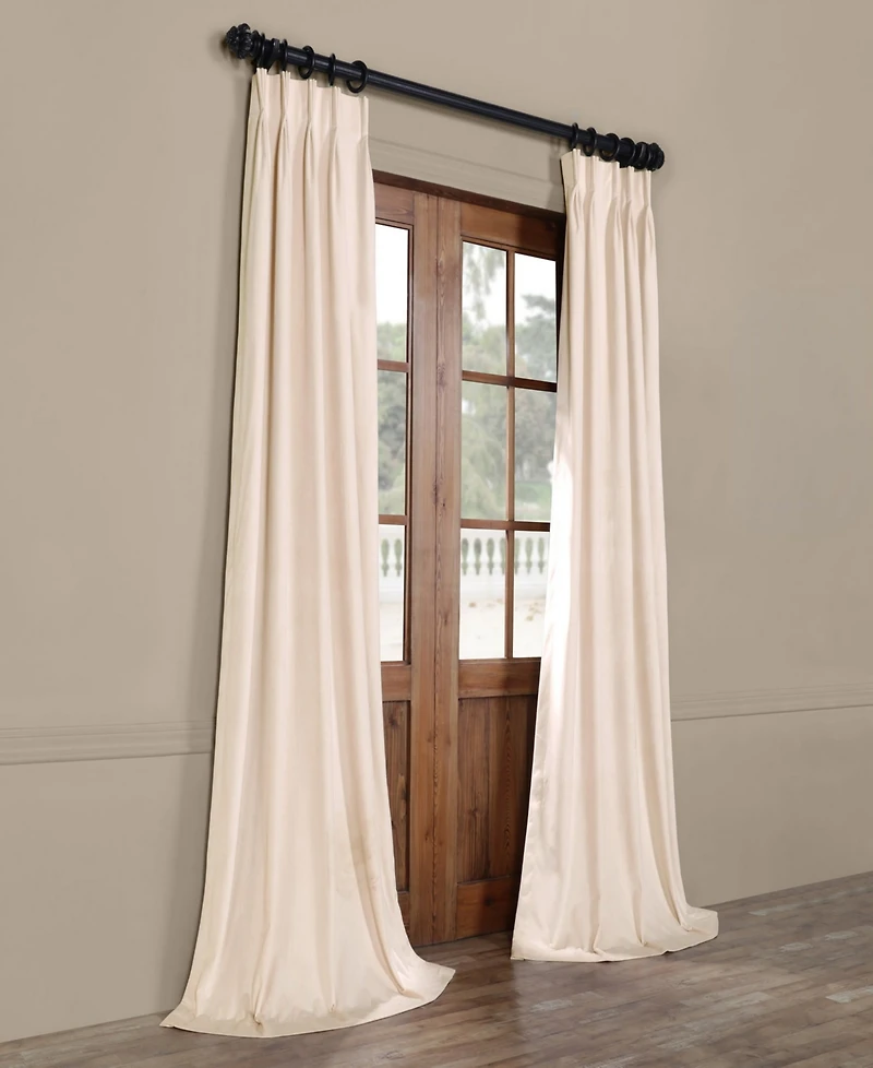 Half Price Drapes French Pleat Signature Velvet Blackout Curtain