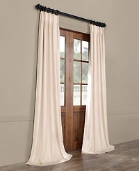 Half Price Drapes French Pleat Signature Velvet Blackout Curtain