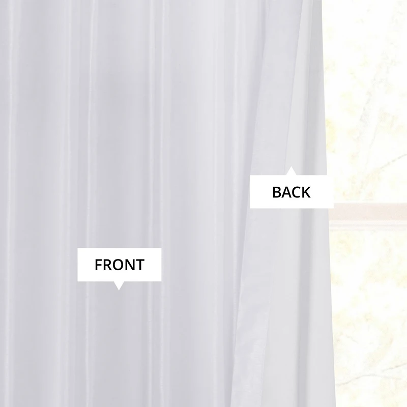 Half Price Drapes Ice Vintage Textured Faux Dupioni Silk Blackout Curtain