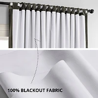 Half Price Drapes Gunmetal Grey Signature Extra Wide Velvet Blackout Curtain