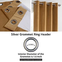 Half Price Drapes Grommet Signature Velvet Blackout Curtain