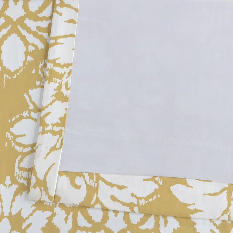 Half Price Drapes Lacuna Sun Floral Printed Cotton Room Darkening Curtain