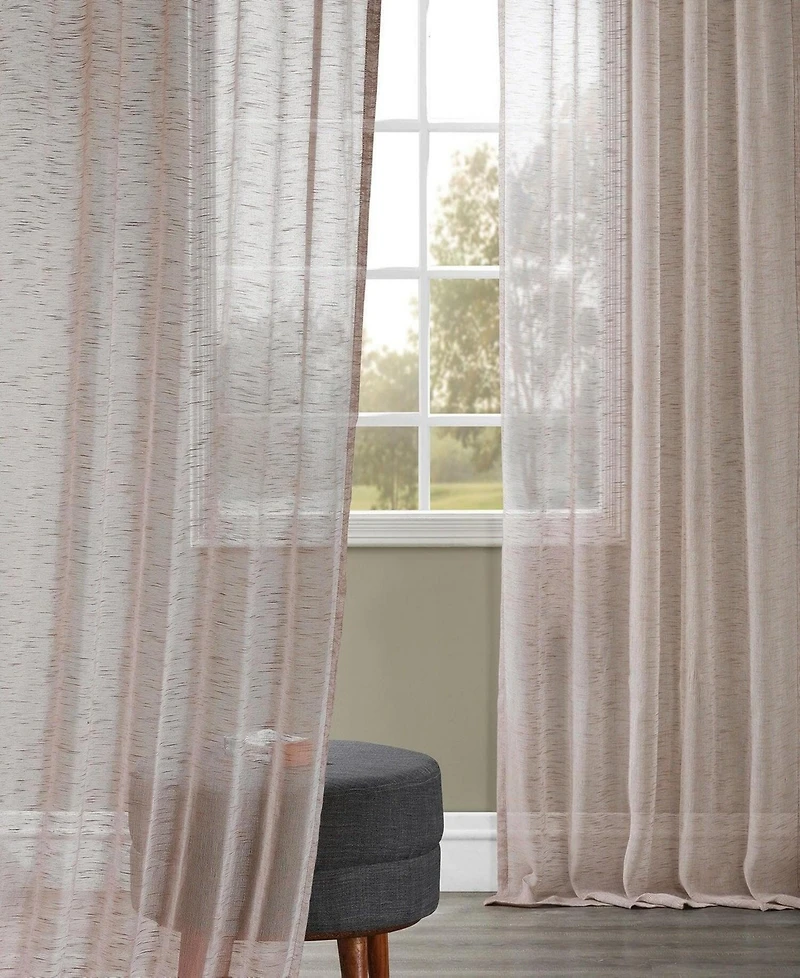 Half Price Drapes Open Weave Linen Blend Sheer Curtain