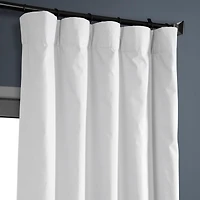 Half Price Drapes Whisper White Solid Cotton Hotel Blackout Curtain