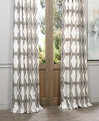 Half Price Drapes Sorong Geometric Printed Cotton Room Darkening Curtain