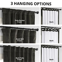 Half Price Drapes Gunmetal Grey Signature Velvet Blackout Curtain