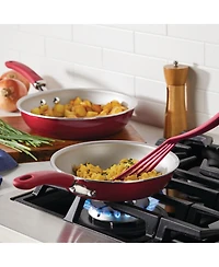 Rachael Ray Create Delicious Aluminum Nonstick Skillet 9.5" and 11.75" Twin Pack