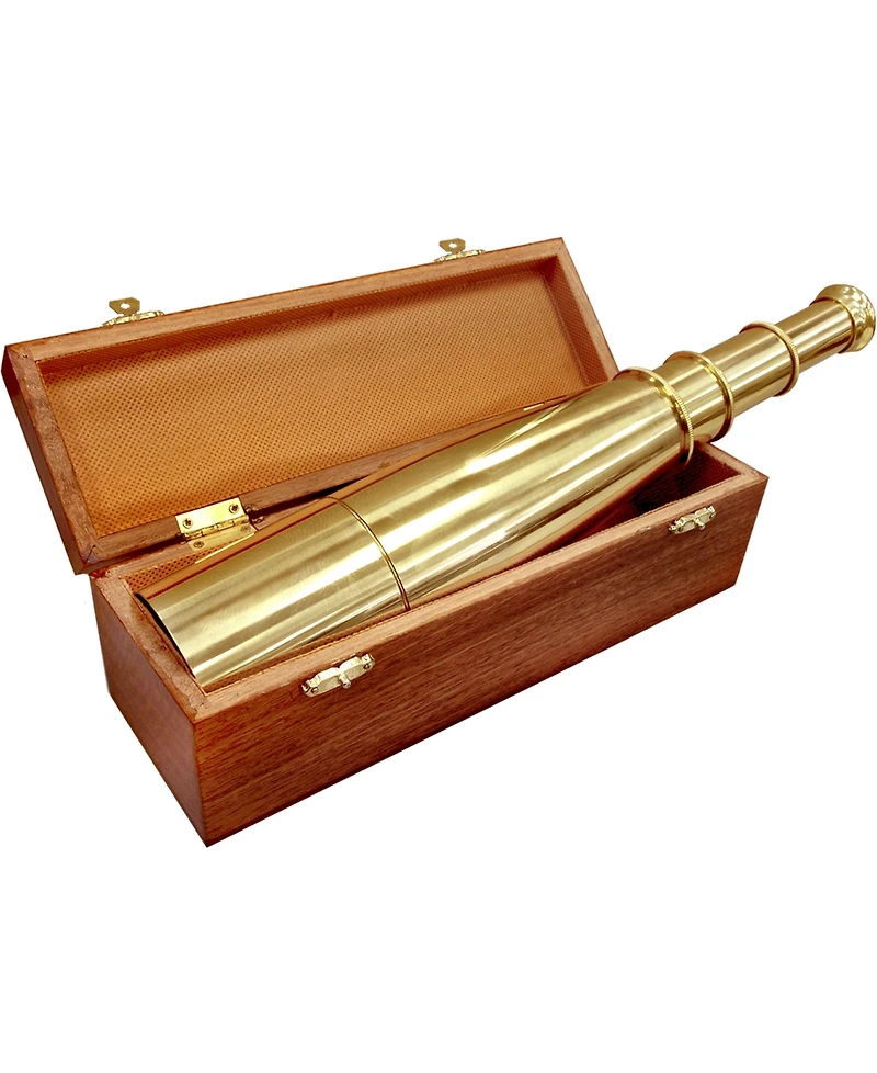 Barska 18x50mm Collapsible Anchormaster Classic Brass Spyscope, Anchormaster with Storage Chest