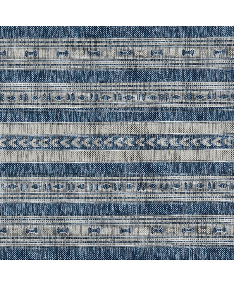 Novogratz Villa Vi-04 Blue 2'7" x 7'6" Runner Outdoor Area Rug