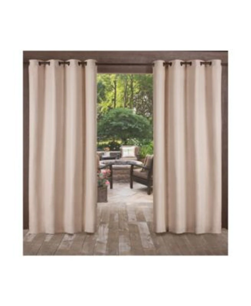 Exclusive Home Delano Indoor Outdoor Grommet Top Curtain Panel Pair
