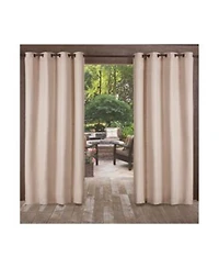 Exclusive Home Delano Indoor Outdoor Grommet Top Curtain Panel Pair