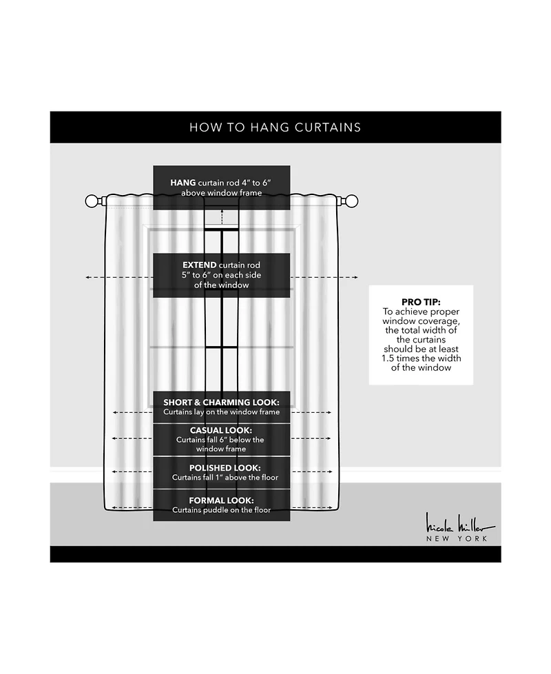 Nicole Miller Treillage Woven Blackout Hidden Tab Top 52" X 84" Curtain Panel Pair