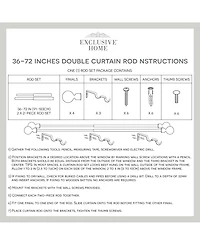 Exclusive Home Fetter Wrap Around Double Curtain Rod, 36"-72"