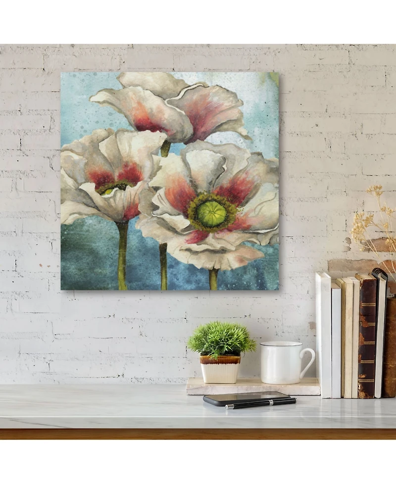 Courtside Market Poppies Over I 16" x 16" Gallery-Wrapped Canvas Wall Art