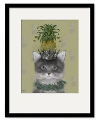 Courtside Market Cat Pineapple Puss Framed Matted Art Collection