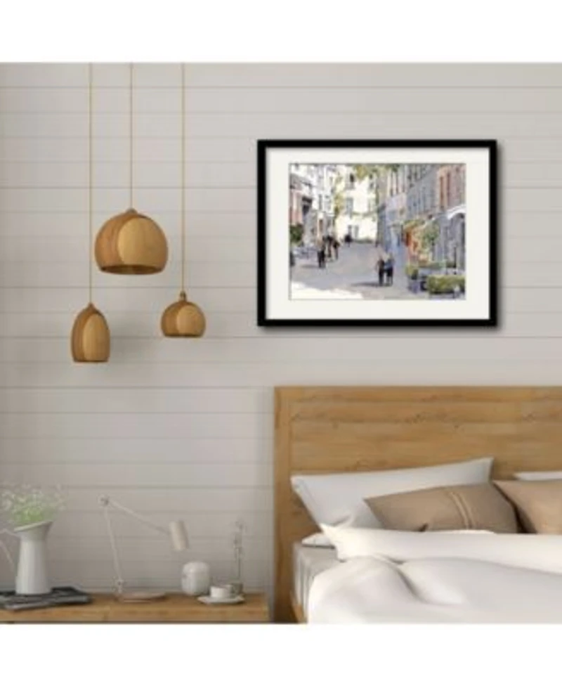 Courtside Market Paris Street Framed Matted Art Collection