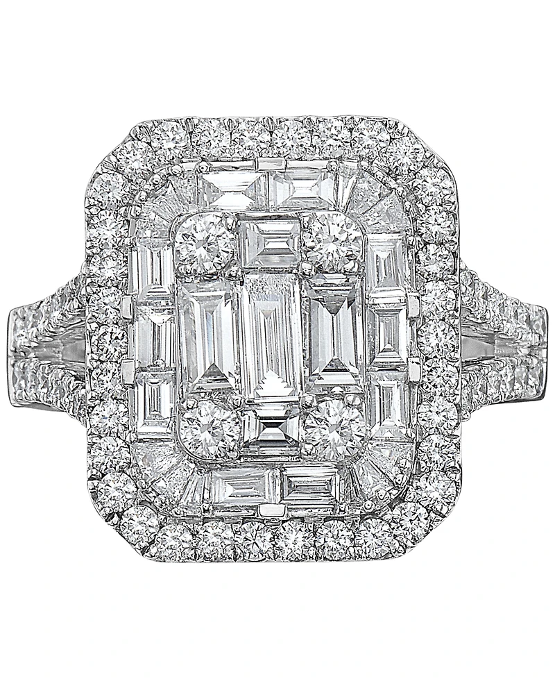 Effy Diamond Cluster Statement Ring (2 ct. t.w.) 14k White Gold