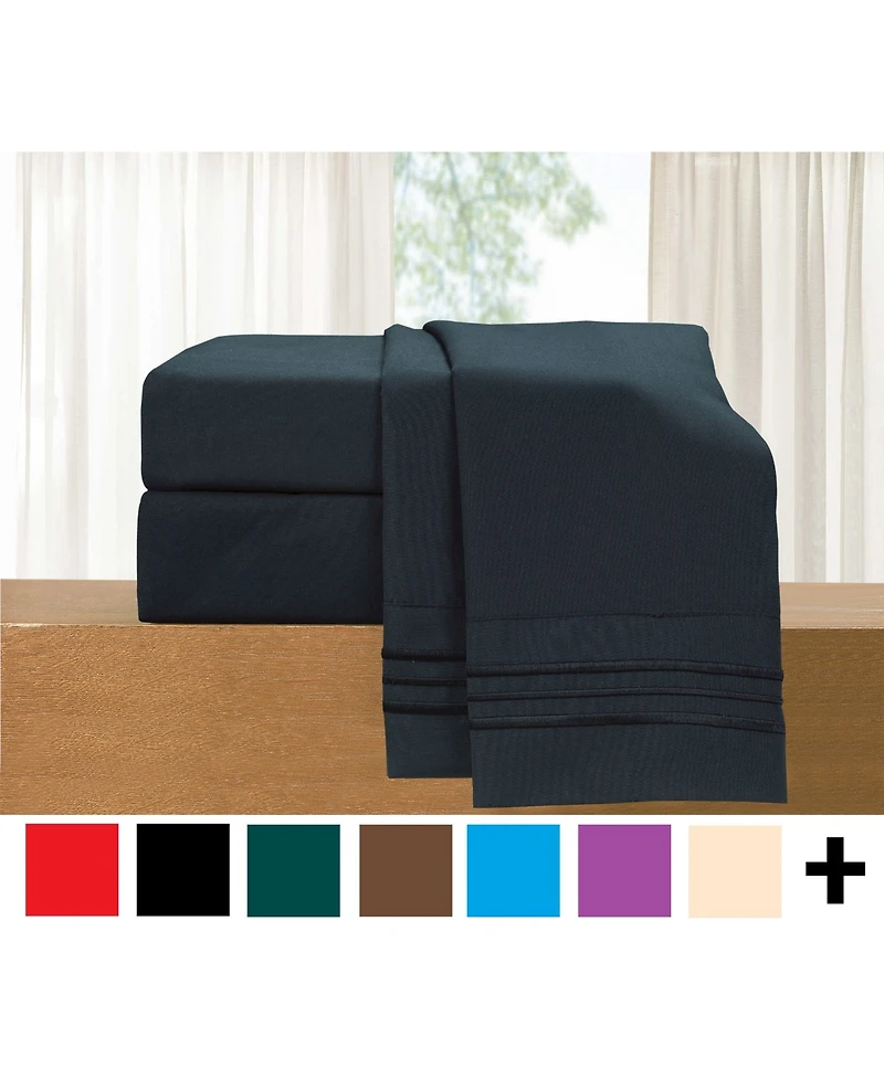 Elegant Comfort Luxury Soft Solid -Pc. Sheet Set
