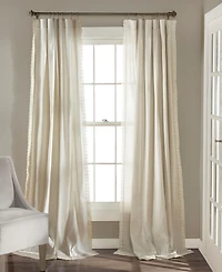Rosalie 54" x 95" Lace Trim Curtain Set