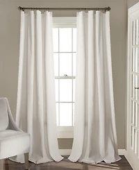 Rosalie 54" x 120" Lace Trim Curtain Set