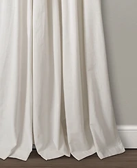 Lush Decor Linen Button Window Curtain Panel, Single, Country Curtains - Rustic