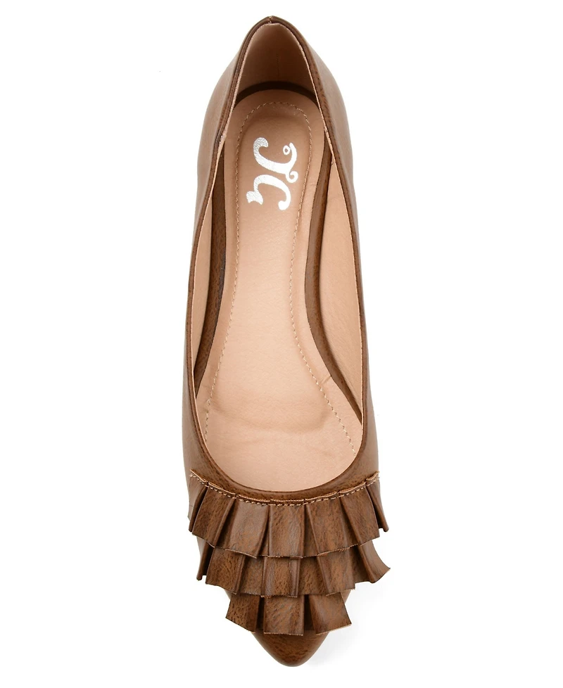 Journee Collection Women's Judy Ruffled Ballet Flats