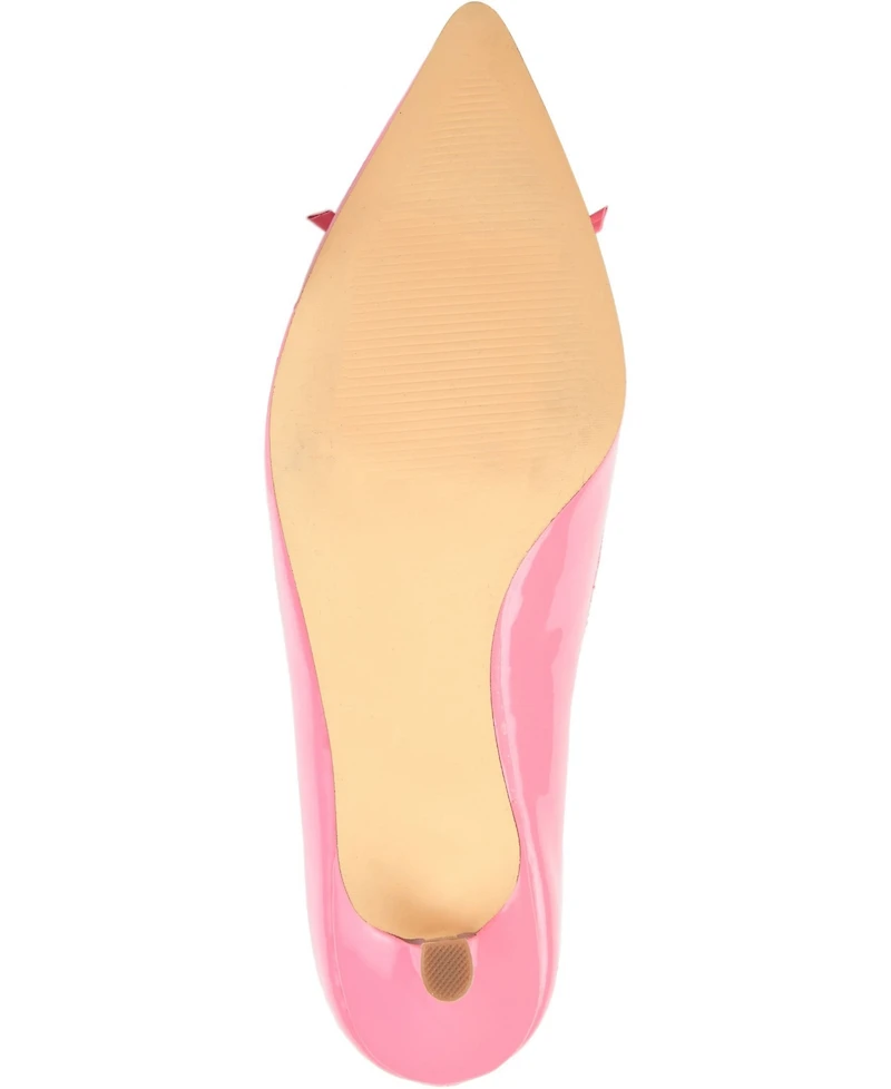 Journee Collection Women's Lutana Pointed Toe Kitten Heel Pumps